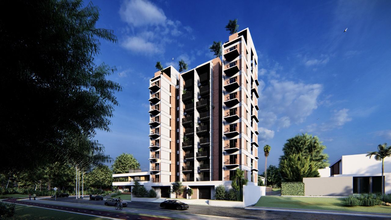 Bashundhara Residence IV close facade view